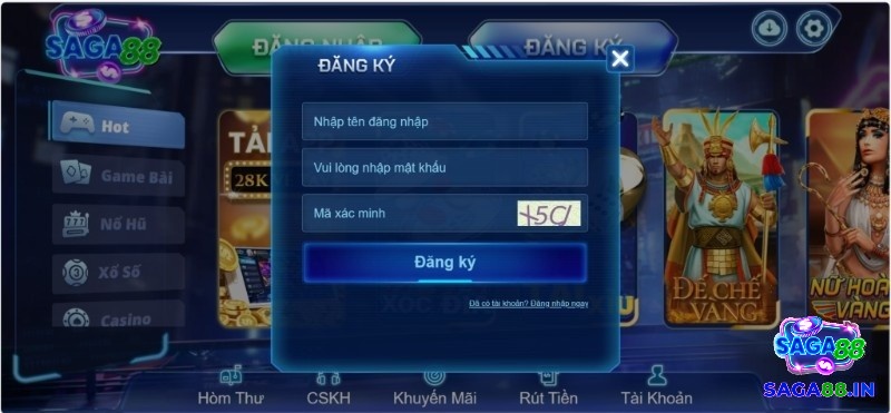 Đăng kí trải nghiệm các tựa game slot hấp dẫn tại nhà cái Saga