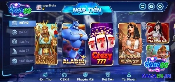 Saga đang cung cấp cho người chơi các loại slot machine nào?