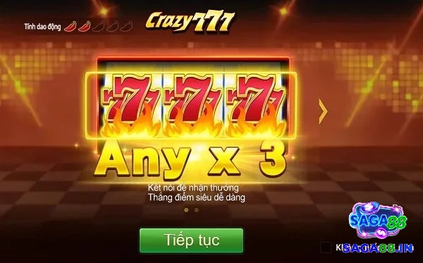 Crazy 777 là game slots đượ đông đảo anh em tham gia