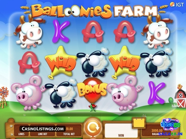 Cách chơi game slot Balloonies Farm rất đơn giảm