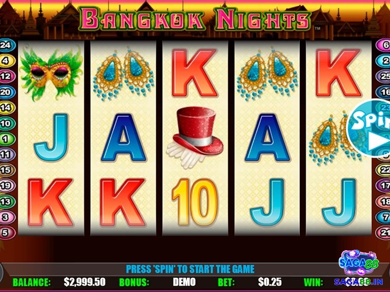 Cách chơi game slot Bangkok Nights rất đơn giản