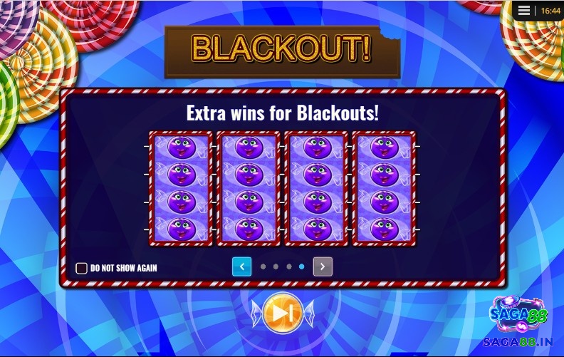 Blackout Win sẽ bắt đầu nếu bạn quay được một cuộn hoàn toàn chỉ là một biểu tượng