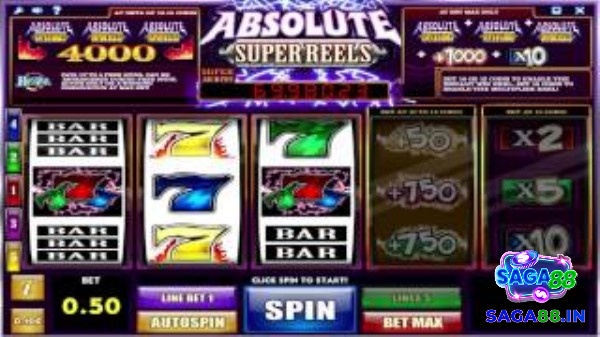 Tính năng thưởng trong game Absolute Super Reels Hot Jackpot