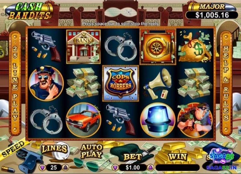 Cash Bandits: Slot của Real Time Gaming về một vụ cướp