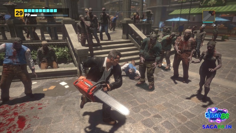 Chiến đấu với zombie trong khu trung tâm mua sắm trong Dead Rising