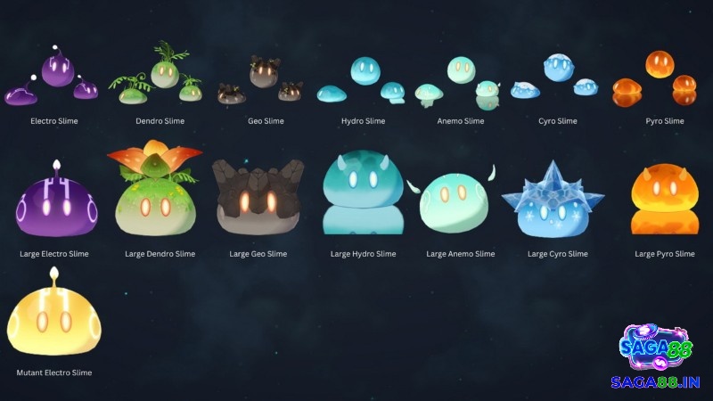 Các nguyên tố đa dạng trong game giúp tăng cường khả năng chiến đấu