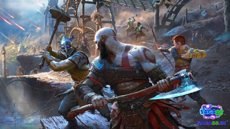 God of War 2018 đưa người chơi vào cuộc hành trình đầy cảm xúc của Kratos và Atreus qua vùng đất Bắc Âu huyền bí