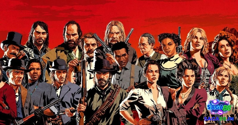 Arthur Morgan cùng băng Van der Linde trong bối cảnh game về nước Mỹ thời kì bạo loạn