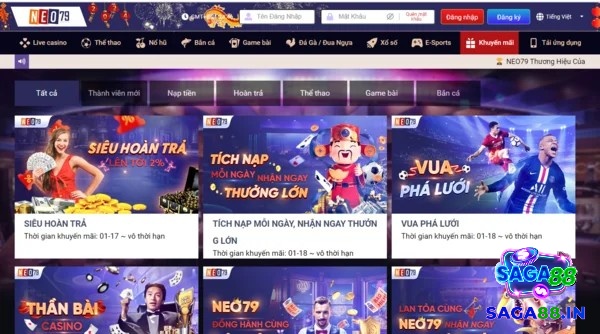 Đăng nhập Neo79 được trải nghiệm những gì?