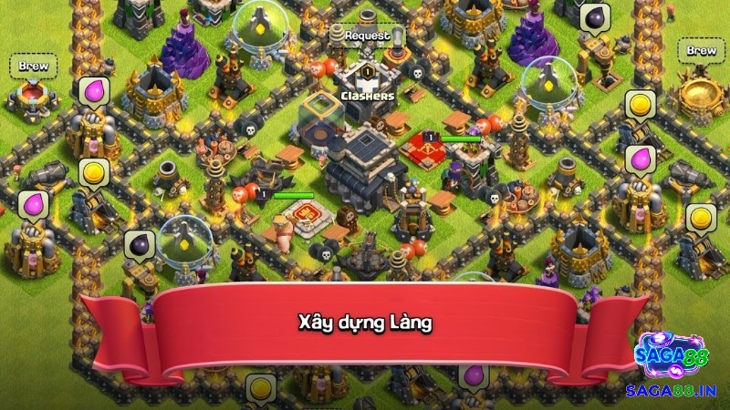 Game Clash of Clans với cốt truyện xây dựng và phát triển ngôi làng của bạn ngày càng mạnh mẽ hơn