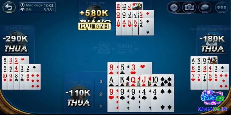 Những lỗi hay gặp khi tham gia chơi mậu binh
