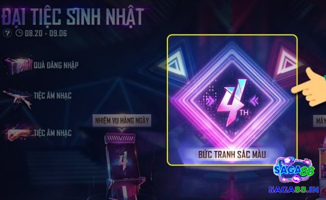 Nhấn vào “Bức Tranh Sắc Màu” ở giữa màn hình để tiếp tục