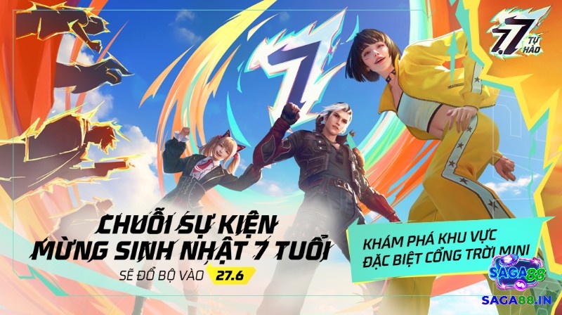 Free Fire sinh nhật 7 tuổi tặng quà hấp dẫn