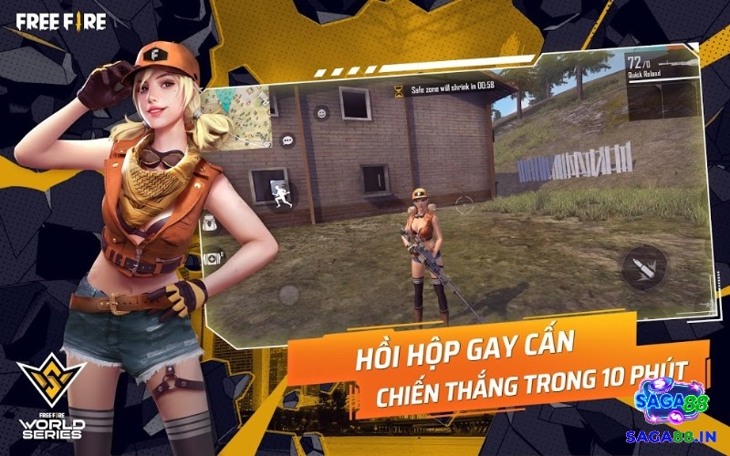 Free Fire nổi bật với nhịp độ chơi nhanh cùng những trận đấu tốc độ cao