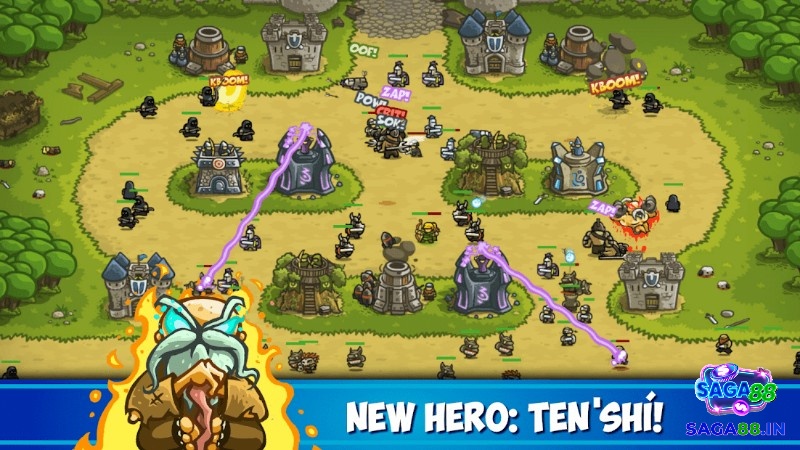 Phòng thủ đỉnh cao, đồ họa hoạt hình bắt mắt trong Kingdom Rush – tower defense huyền thoại