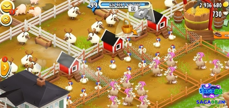 Game Hay Day online nổi bật bởi lối chơi mô phỏng một nông trại nhẹ nhàng nhưng lôi cuốn