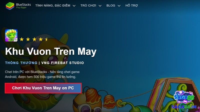 Nhấn Chơi trên PC tại trang BlueStacks để tải