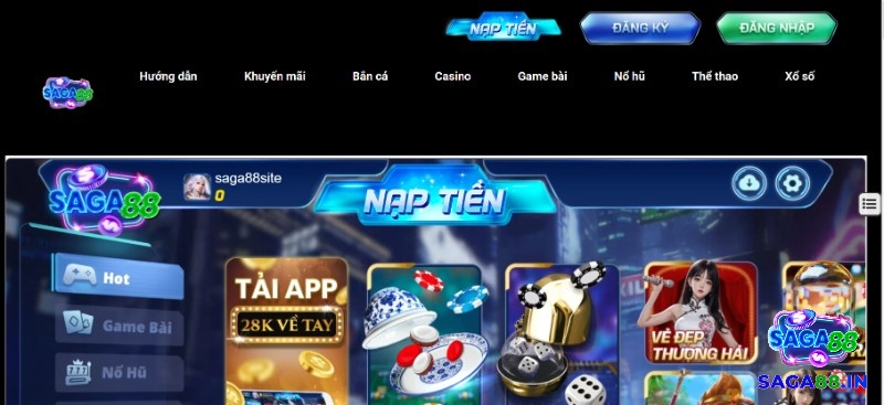 Đăng nhập vào tài khoản game bắn cá săn xu tại Saga