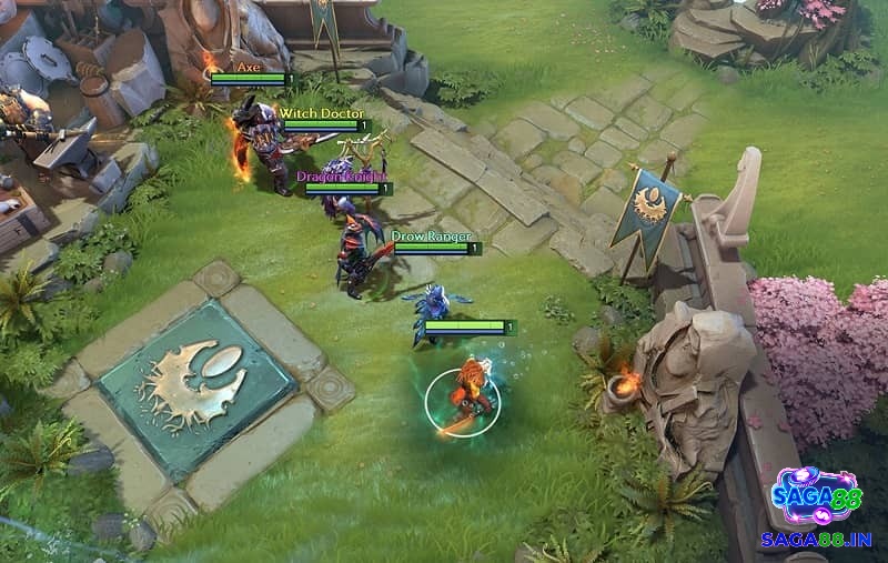 Moba là gì có cơ chế gameplay hoạt động tương tự với 3 tuyến chính kết nối 2 căn cứ đối lập