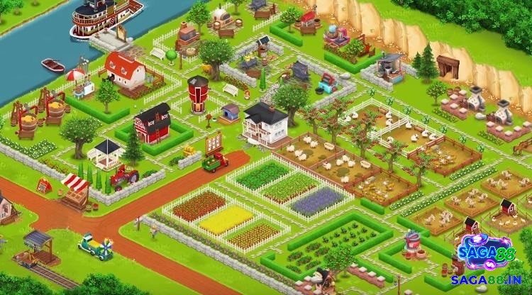 Người chơi quản lý nông trại, sản xuất và giao lưu cộng đồng trong Hay Day trên Android