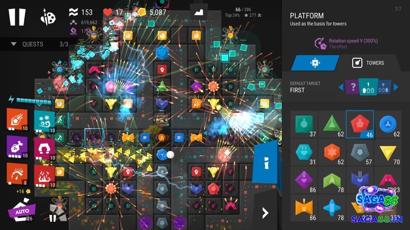 Infinitode 2 giúp bạn khám phá chiến thuật sâu sắc trong game thủ thành cho iOS tối giản.