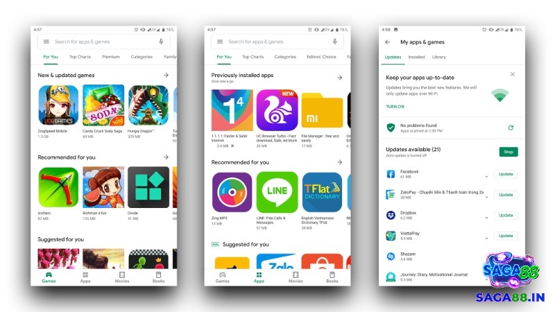 Google Play Store là, kho ứng dụng mặc định, an toàn nhất cho người dùng Android khi tải tải game online trên điện thoại