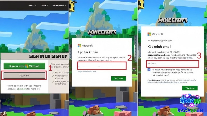 Mở Minecraft, đăng nhập tài khoản Microsoft và điều chỉnh cài đặt ban đầu.