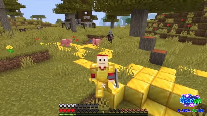 Chế độ sinh tồn, sáng tạo, chơi đa người và Marketplace trên Minecraft iOS.