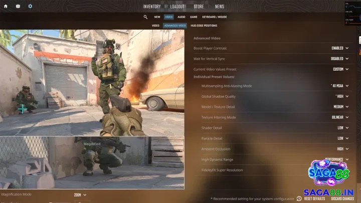 Giảm độ phân giải và hiệu ứng giúp tăng FPS khi chơi top game online PC nhẹ.