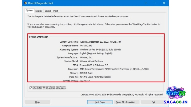 Cách xem kiểm tra CPU, RAM, GPU bằng System Information và DirectX Diagnostic Tool.