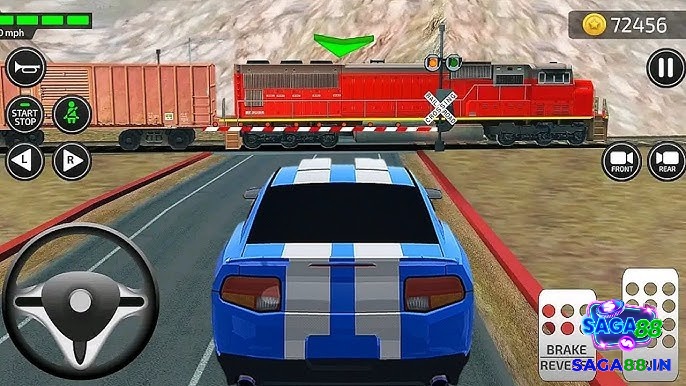 Driving Academy Car Simulator nổi bật với phần luật giao thông và các bài luyện lái phong phú