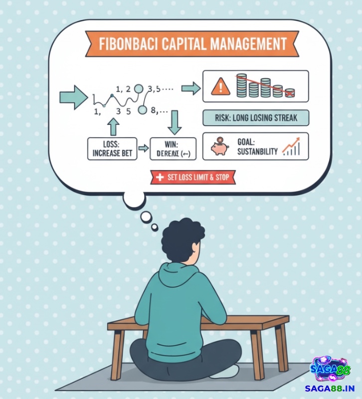 Người chơi baccarat áp dụng phương pháp Fibonacci để quản lý vốn, tăng cược sau khi thua và giảm cược sau khi thắng