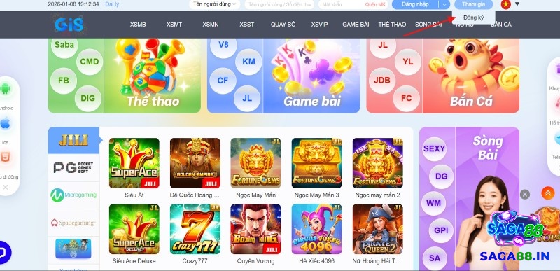 Người dùng đăng ký tài khoản gi8 nhanh chóng, an toàn cùng saga88 nhé!