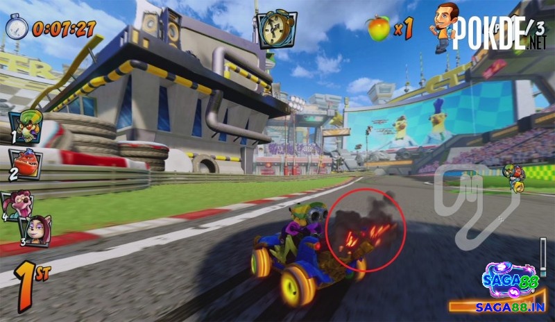 Thanh đo drift gần đầy khi vào cua, gợi khoảnh khắc bấm boost chuẩn xác