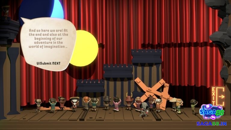 Nhân vật giao chiến giữa sân khấu rối với bẫy môi trường bất ngờ