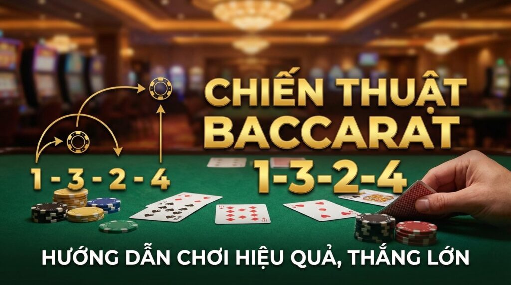 Chiến thuật Baccarat 1-3-2-4: Cách chơi hiệu quả, thắng lớn