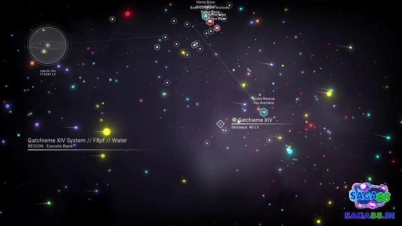 Bản đồ trong game là bản đồ vũ trụ khổng lồ