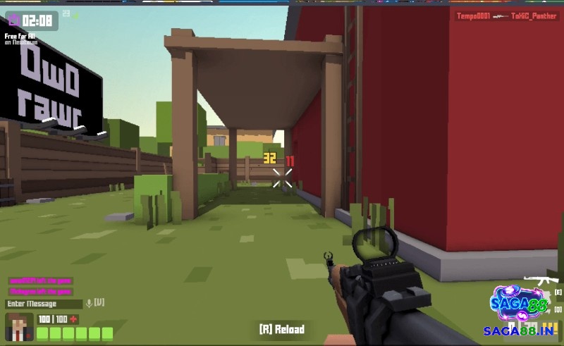 Krunker.io với góc nhìn bắn súng pixel và nhịp chiến đấu dồn dập trên trình duyệt