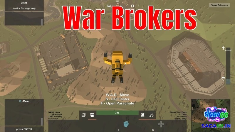 War Brokers với trận chiến khối vuông, súng ống và phương tiện xuất hiện trên chiến trường