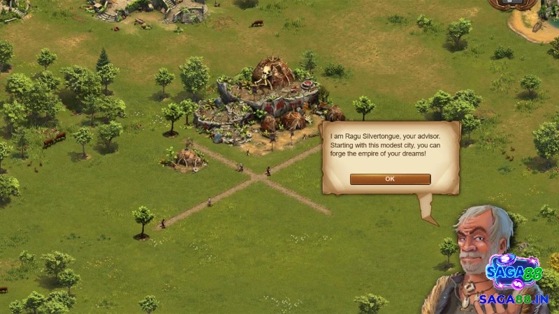 Forge of Empires với thành phố phát triển qua nhiều thời kỳ lịch sử trên giao diện web