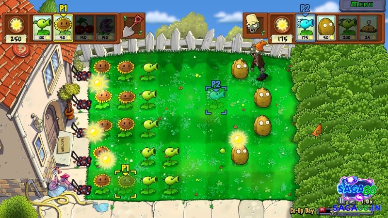 Game Plants vs Zombies với cây phòng thủ và zombie trên mobile