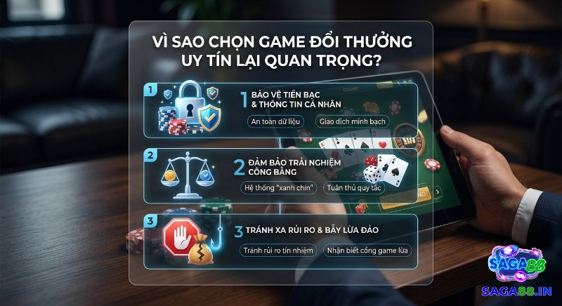 Tổng quan 3 điểm vì sao chọn top game đổi thưởng uy tín lại quan trọng: bảo vệ tài sản, công bằng trải nghiệm, tránh rủi ro lừa đảo