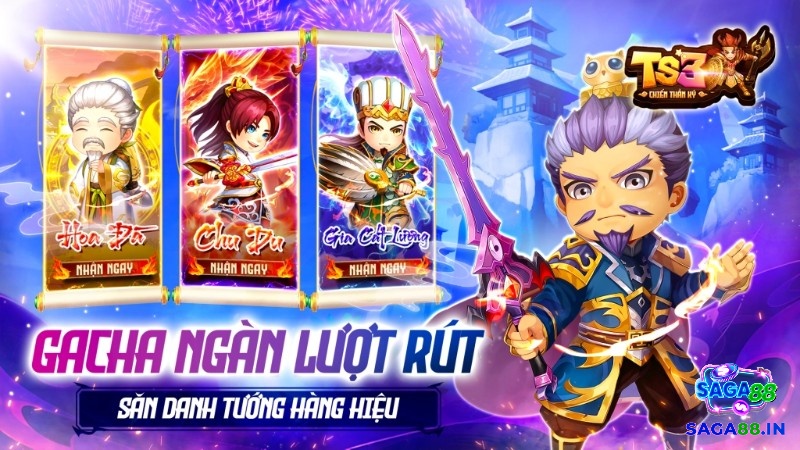 TS3 Chiến Thần Ký kết hợp Tam Quốc, đấu tướng và cơ chế AFK