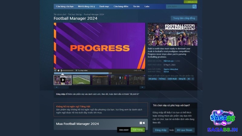 Football Manager 2024 nên được cài từ thư viện bản quyền hoặc bản demo chính thức
