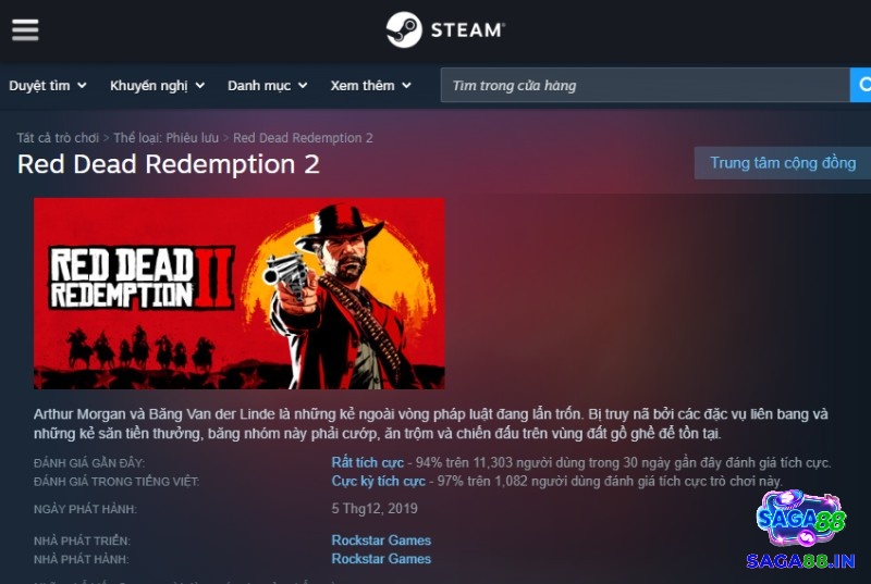 Các cửa hàng chính thức giúp tải Red Dead Redemption 2 bản chuẩn