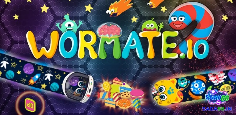 Wormate.io tạo cảm giác vui nhộn với đấu trường ngập bánh kẹo bắt mắt